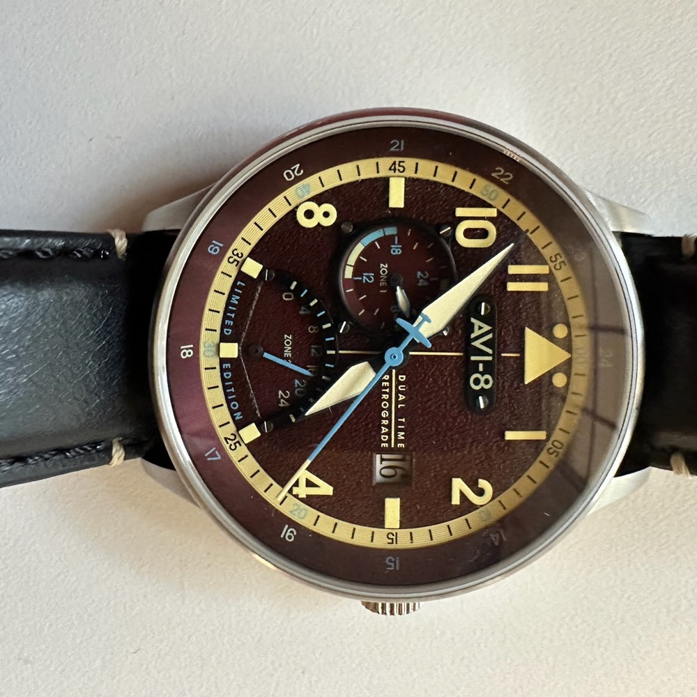 Limited Edition AVI-8 Hawker Hurricane McKellar Dual Time Watch - Picture 9 of 10